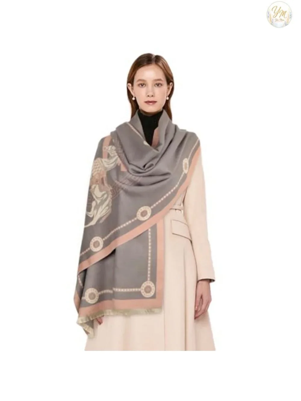 Women's Pashmina Shawl Wrap - Silky Cashmere Blend Scarf, Luxurious Evening